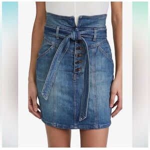 Veronica Beard Aliana Notch Waist Denim Skirt – Size 8